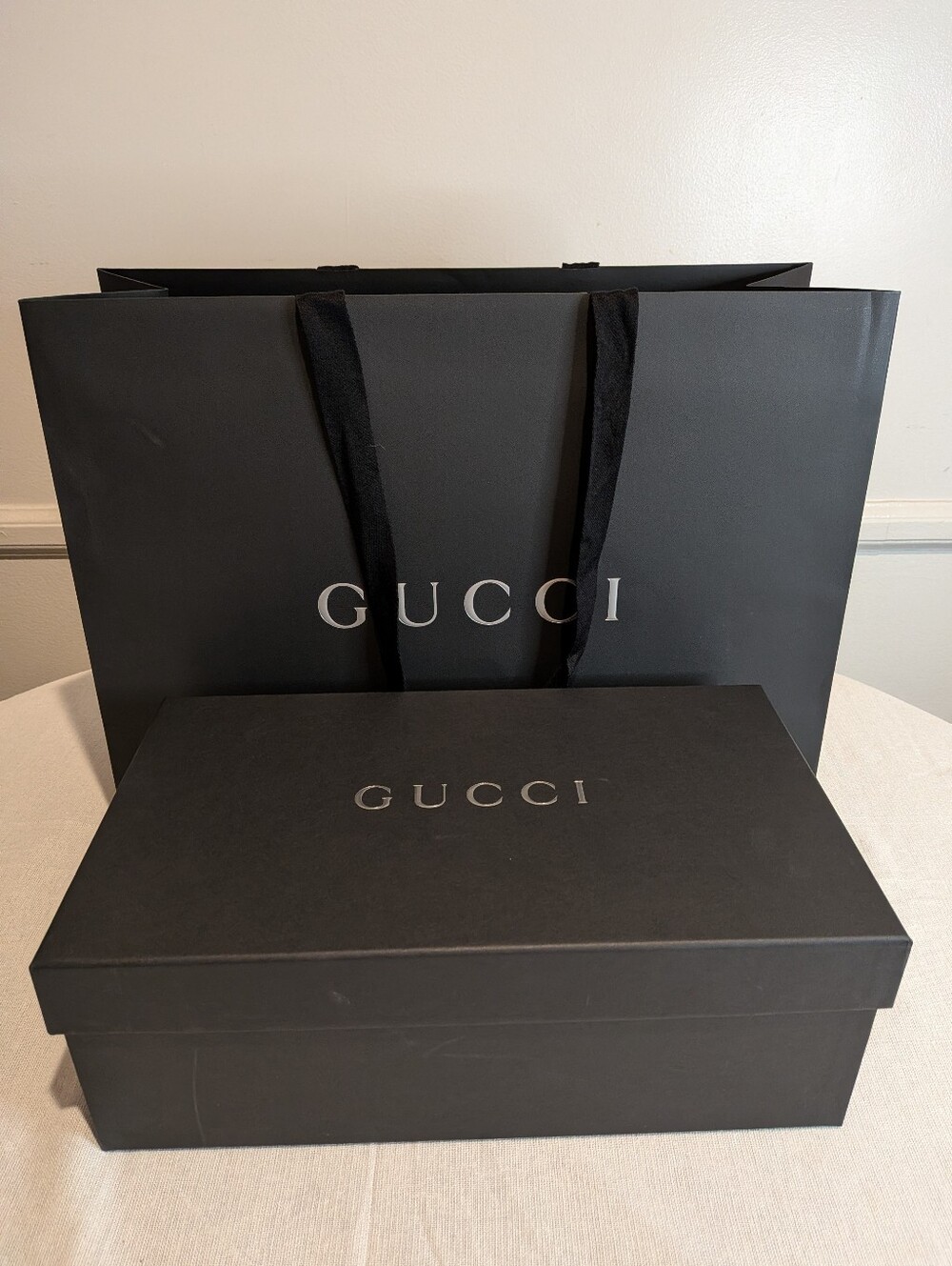 Gucci Empty Shoe Box with Shopping Bag